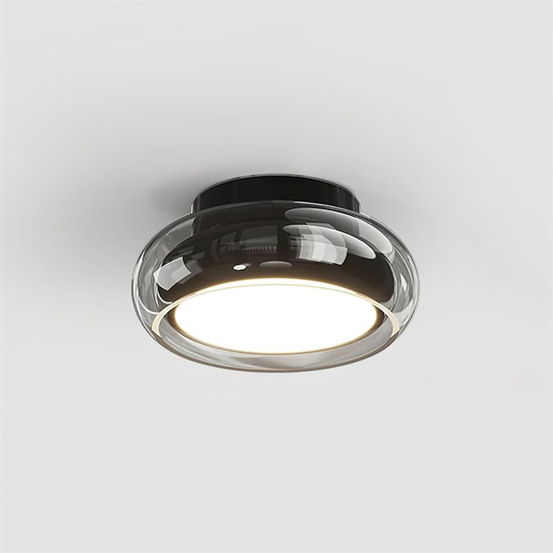 Retro Glass Flush Mount LED Ceiling Light - 3 Color Temps