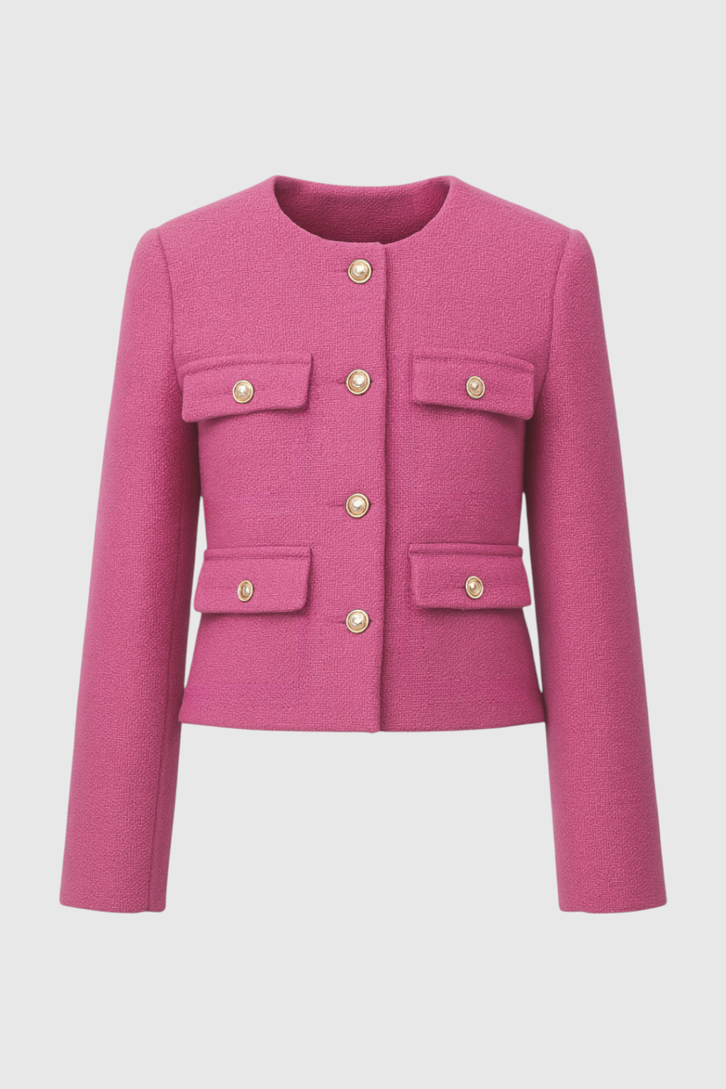 Jacket : Women's Pink & Red Puffer Winter Short Jacket - Warm & Stylish in Roze Rood van Vanda Liamo