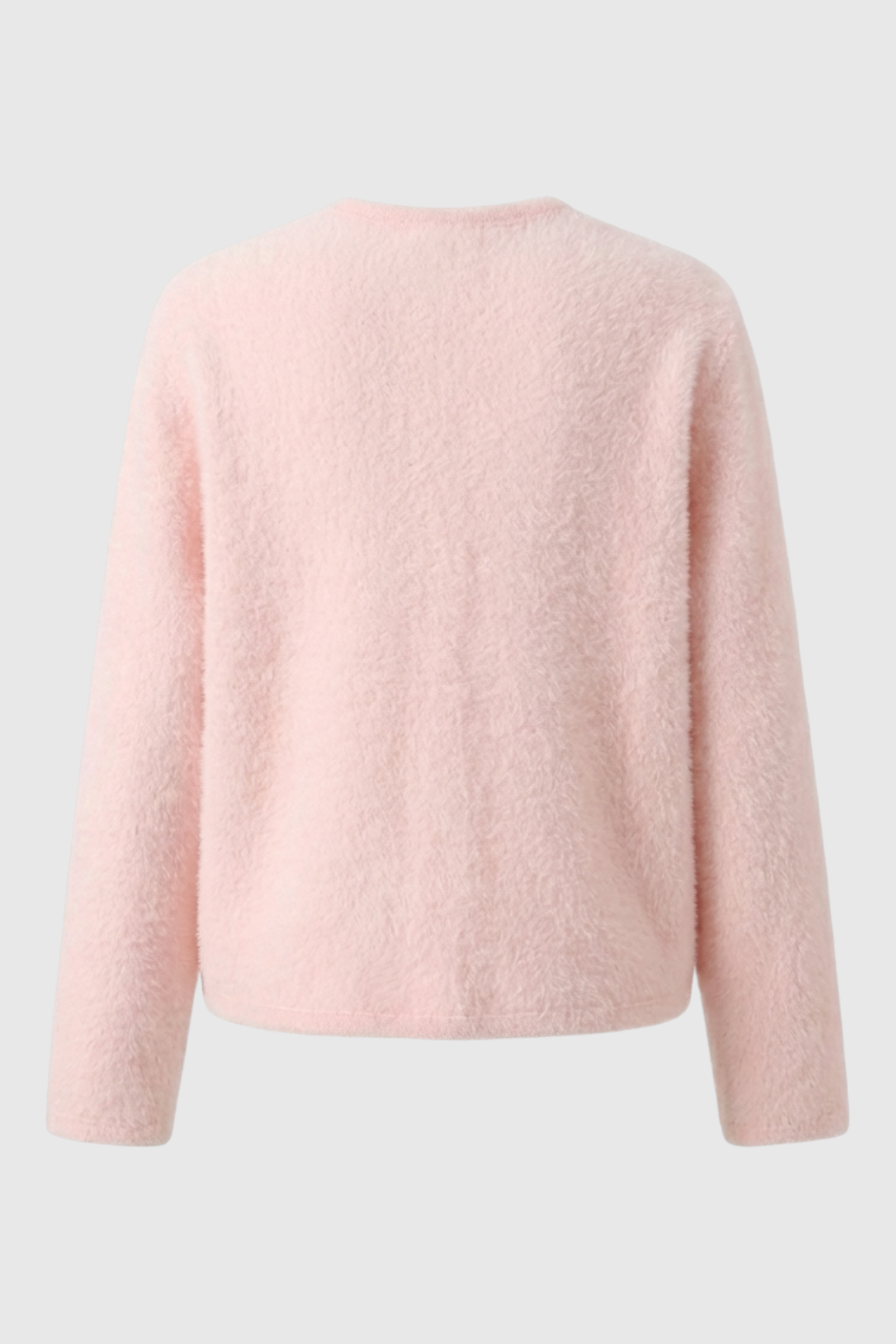 Cardigan : Women's Pink Knitted Long Sleeve Cardigan with O-Neck in van Vanda Liamo