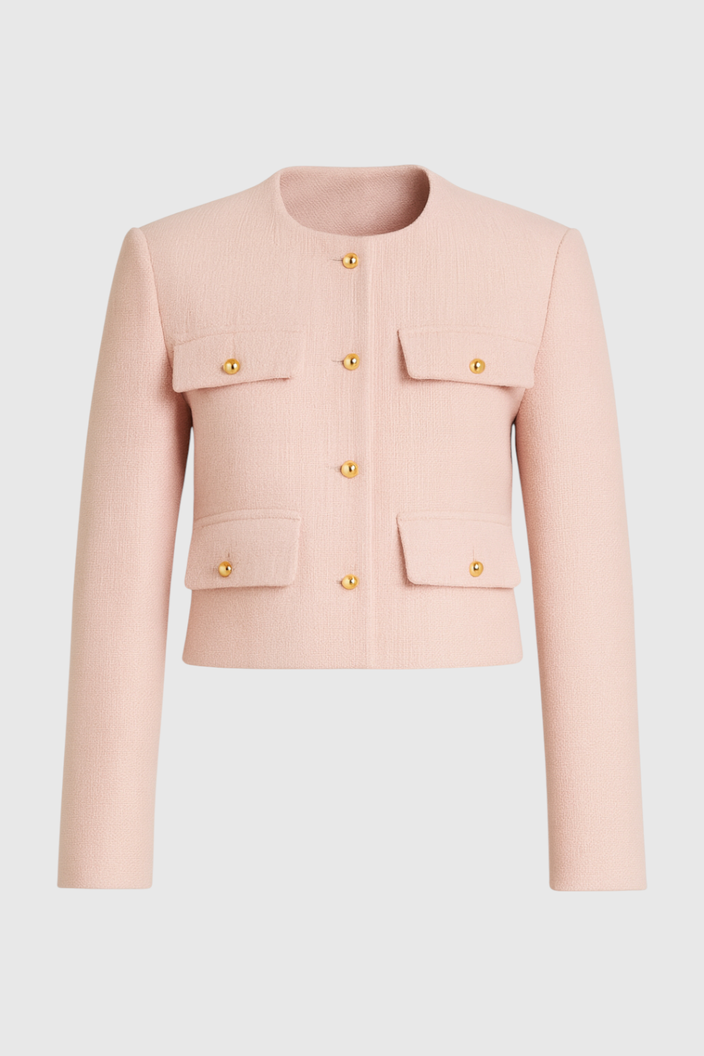 Jacket : Women's Pink Puffer Winter Short Jacket - Warm & Stylish Outerwear in Pink van Vanda Liamo