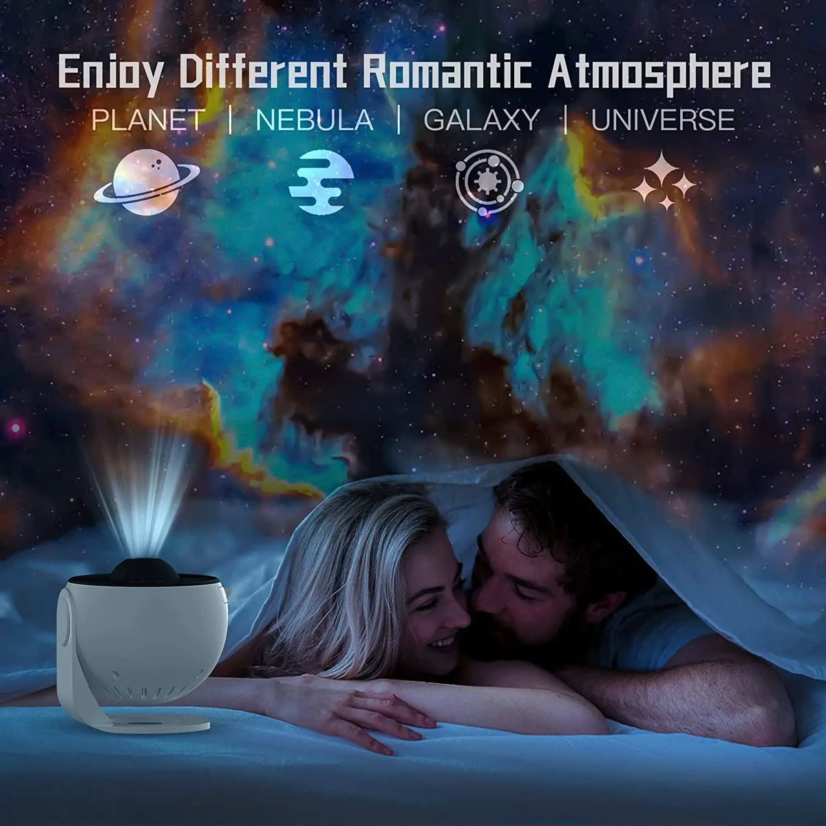 Galaxy Star Projector – 360° Rotating Night Sky Lamp with 13 Discs