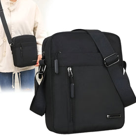 Bags : Men's Oxford Fabric Business Shoulder Bag in Black van Roselva