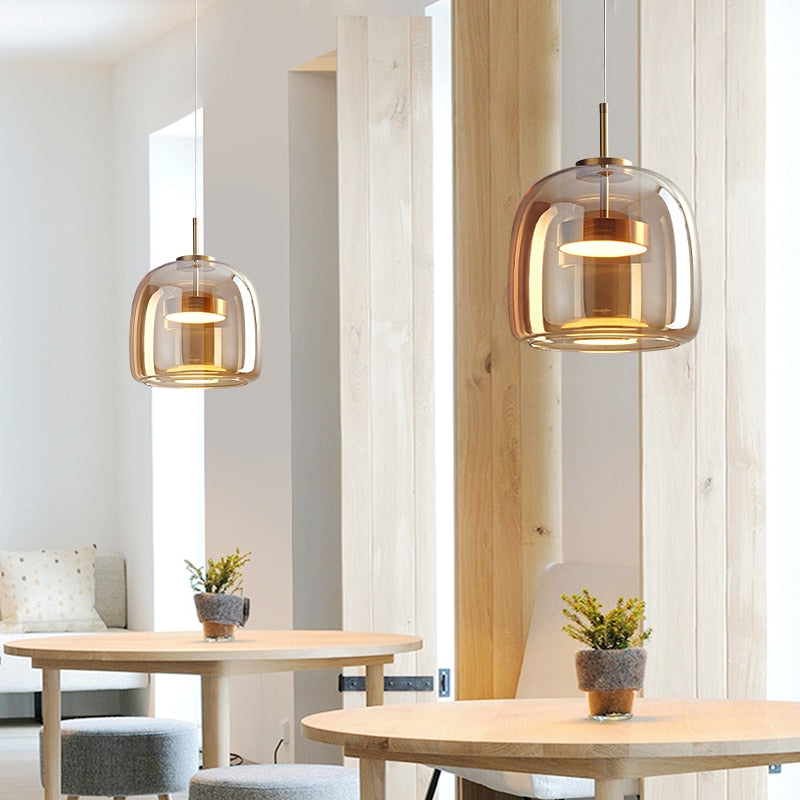 Home Decor : Luxury Glass & Metal Pendant Lamp - Elegant Hanging Light in van Vandaliamo