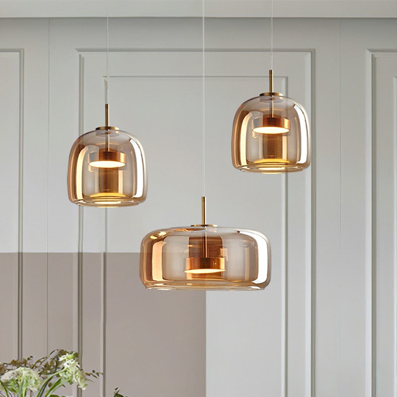 Home Decor : Luxury Glass & Metal Pendant Lamp - Elegant Hanging Light in van Vandaliamo
