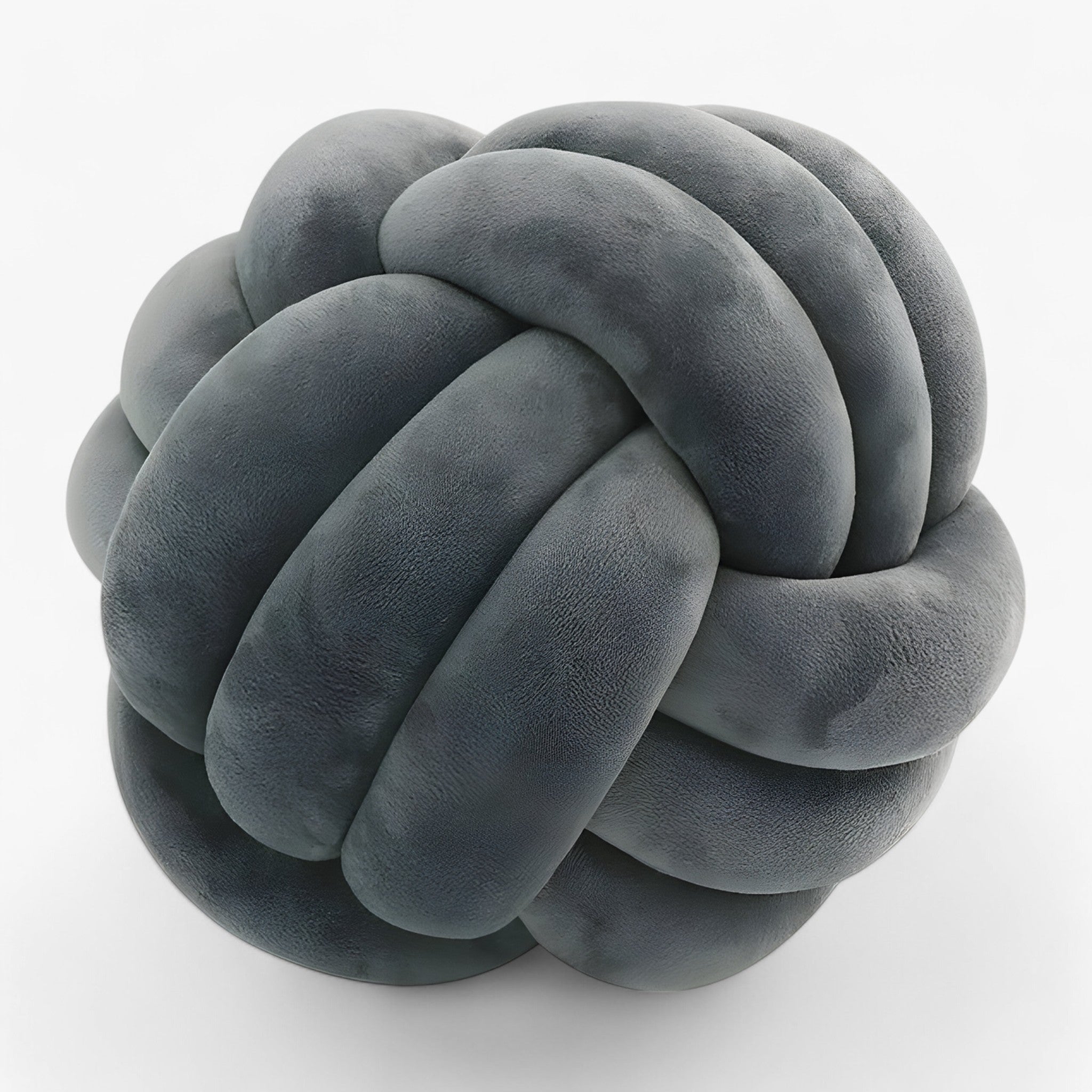 house & garden : Round Knot Pillow Cover - Cuddle and Decorative in Dark Grey van Vandaliamo
