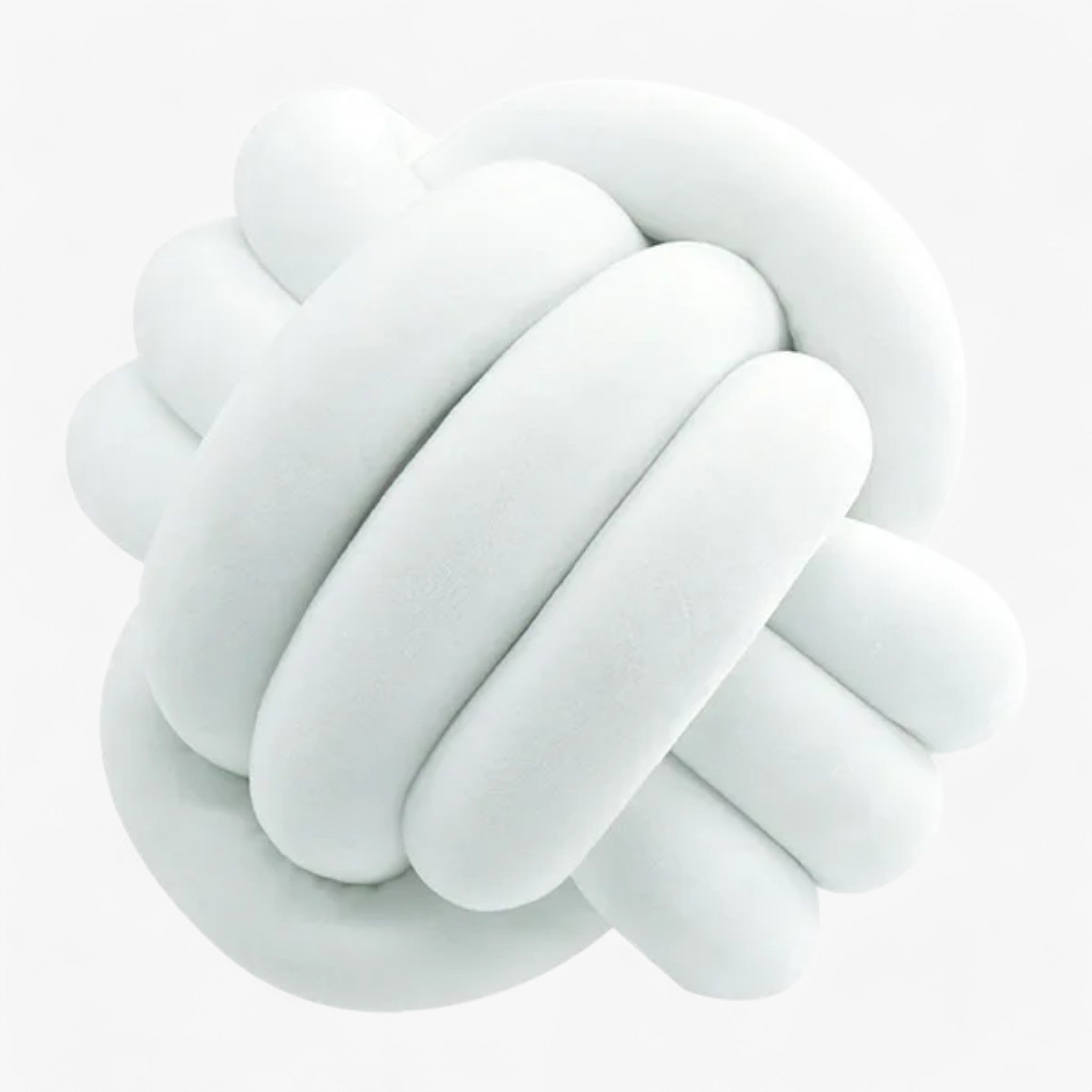 house & garden : Round Knot Pillow Cover - Cuddle and Decorative in White van Vandaliamo