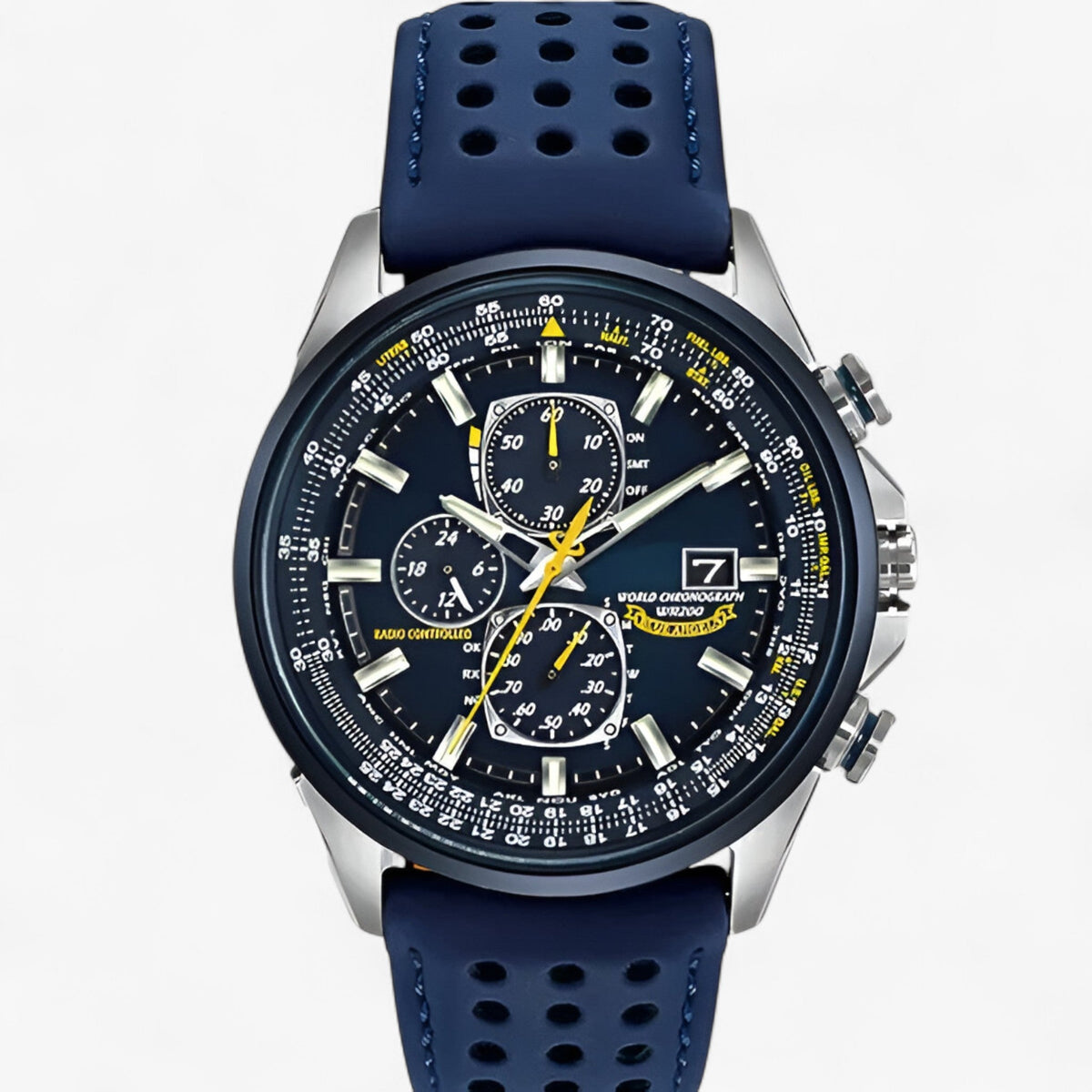 Watch : Men's Chronograph Watch MultiSteel 42mm – Steel Silver, Blue Dial in van Vanda Liamo