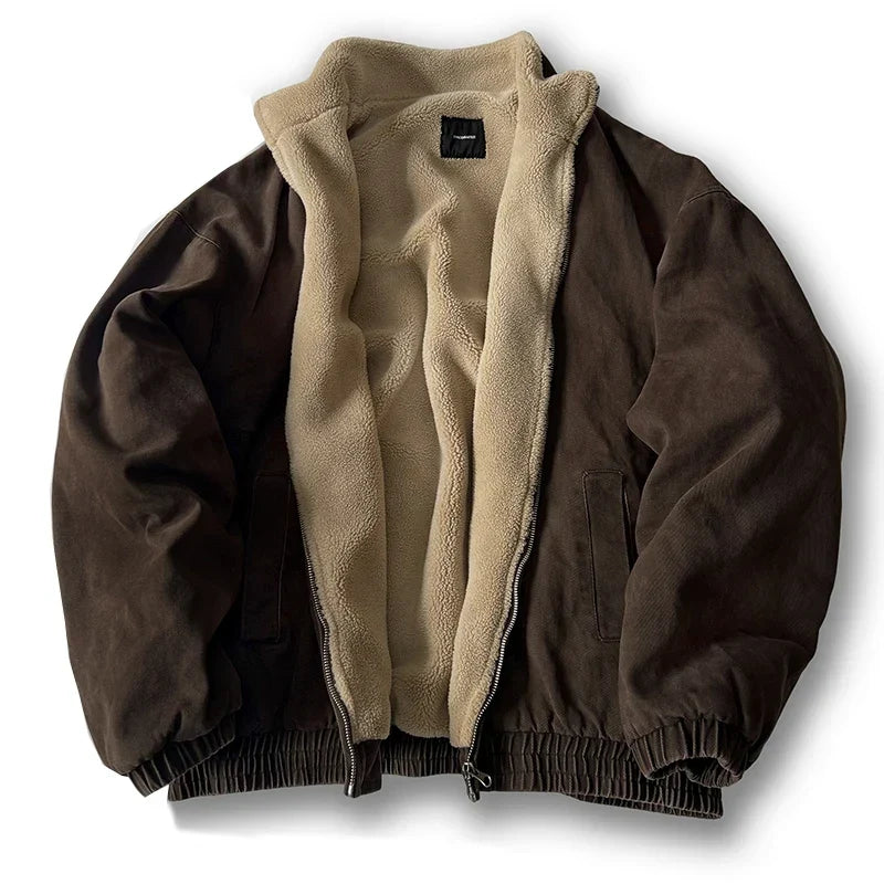 Men's Vintage Polar Fleece Jacket - Streetwear Style