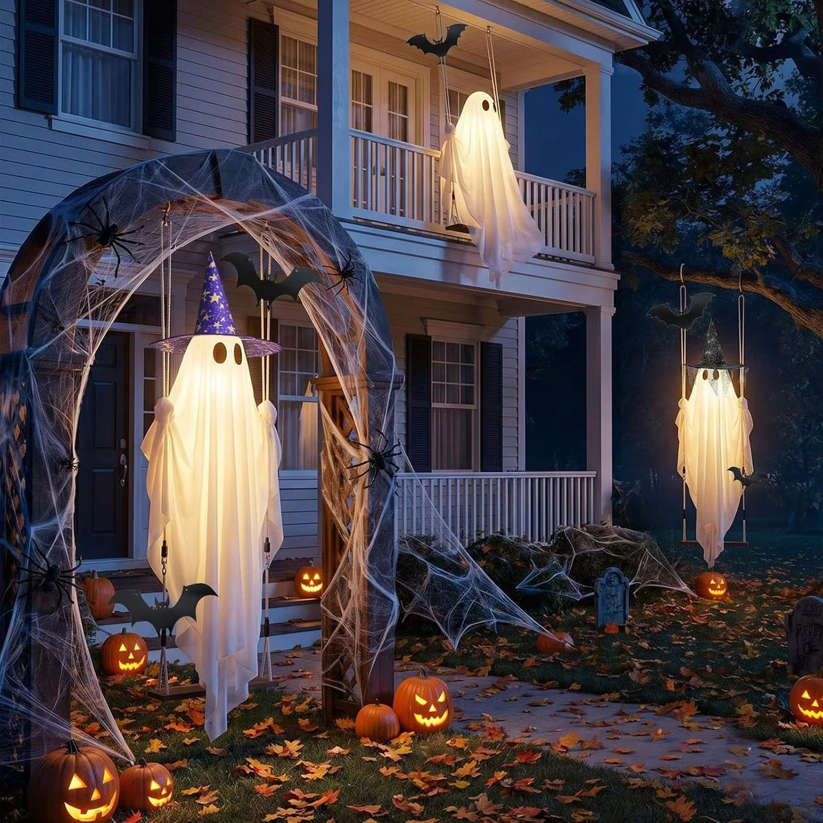 Rocking Ghost Decoration 152cm with Remote Control and Light