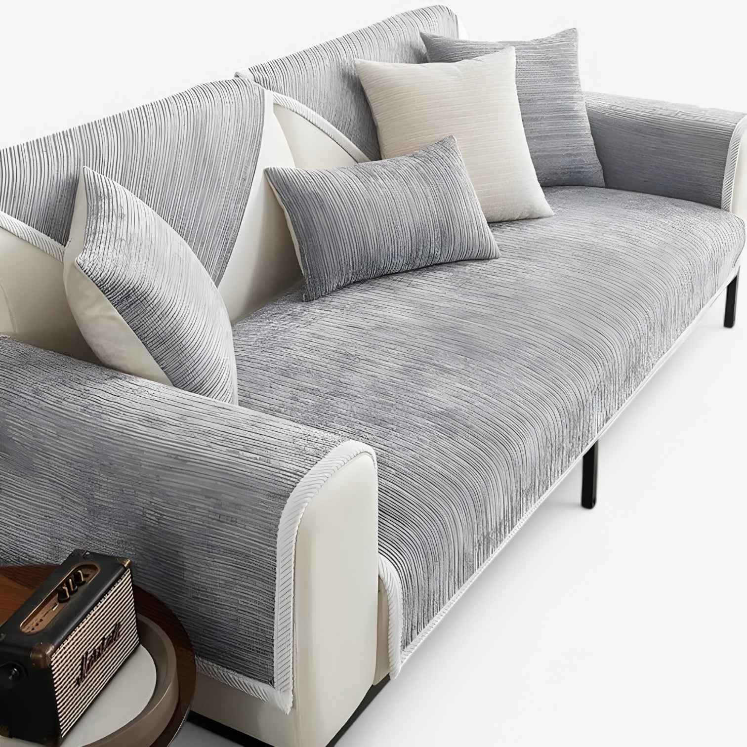 house & garden : Striped Chenille Sofa Cover - Protects & Decorates Your Sofa in van Vandaliamo