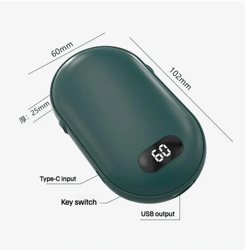 Winter Gadgets : 2-in-1 Rechargeable Hand Warmer & Power Bank - USB Pocket Heater in van Vandaliamo