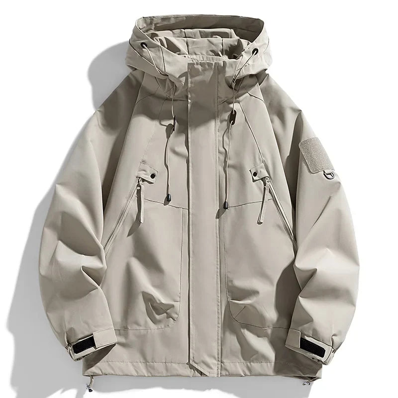 Men's Waterproof Hooded Windbreaker Jacket