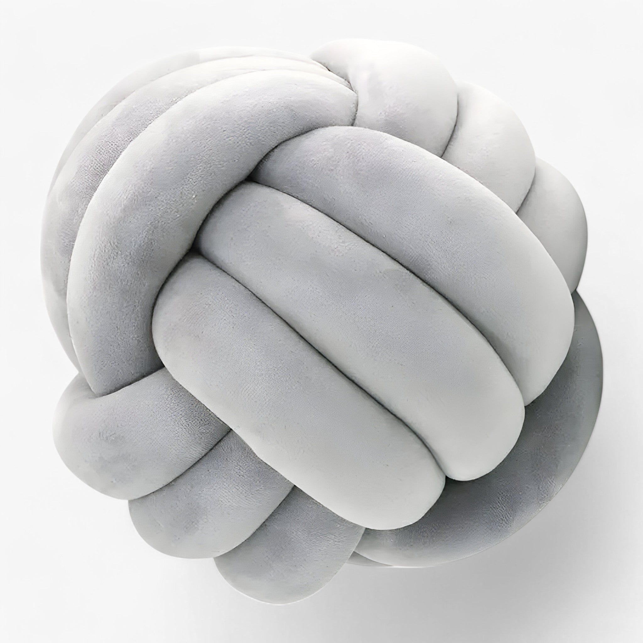 house & garden : Round Knot Pillow Cover - Cuddle and Decorative in Light Grey van Vandaliamo