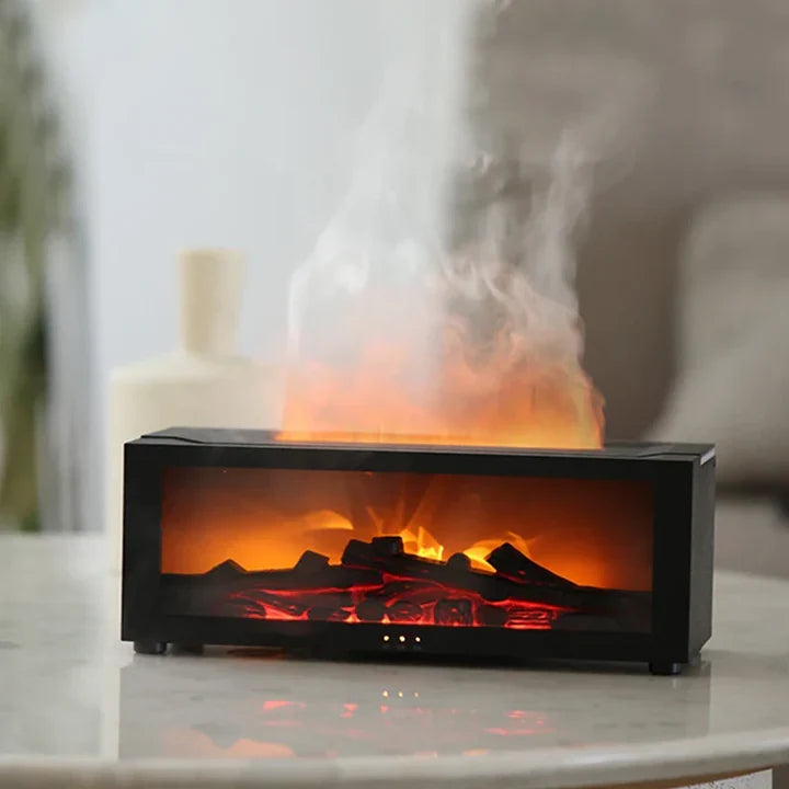 HearthGlow Flame Humidifier – Cozy Fire Effect Diffuser