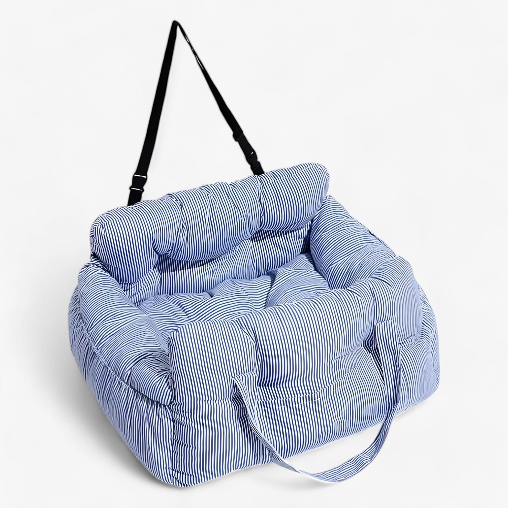 other : Dog car bed in Blue-white stripes van Vandaliamo