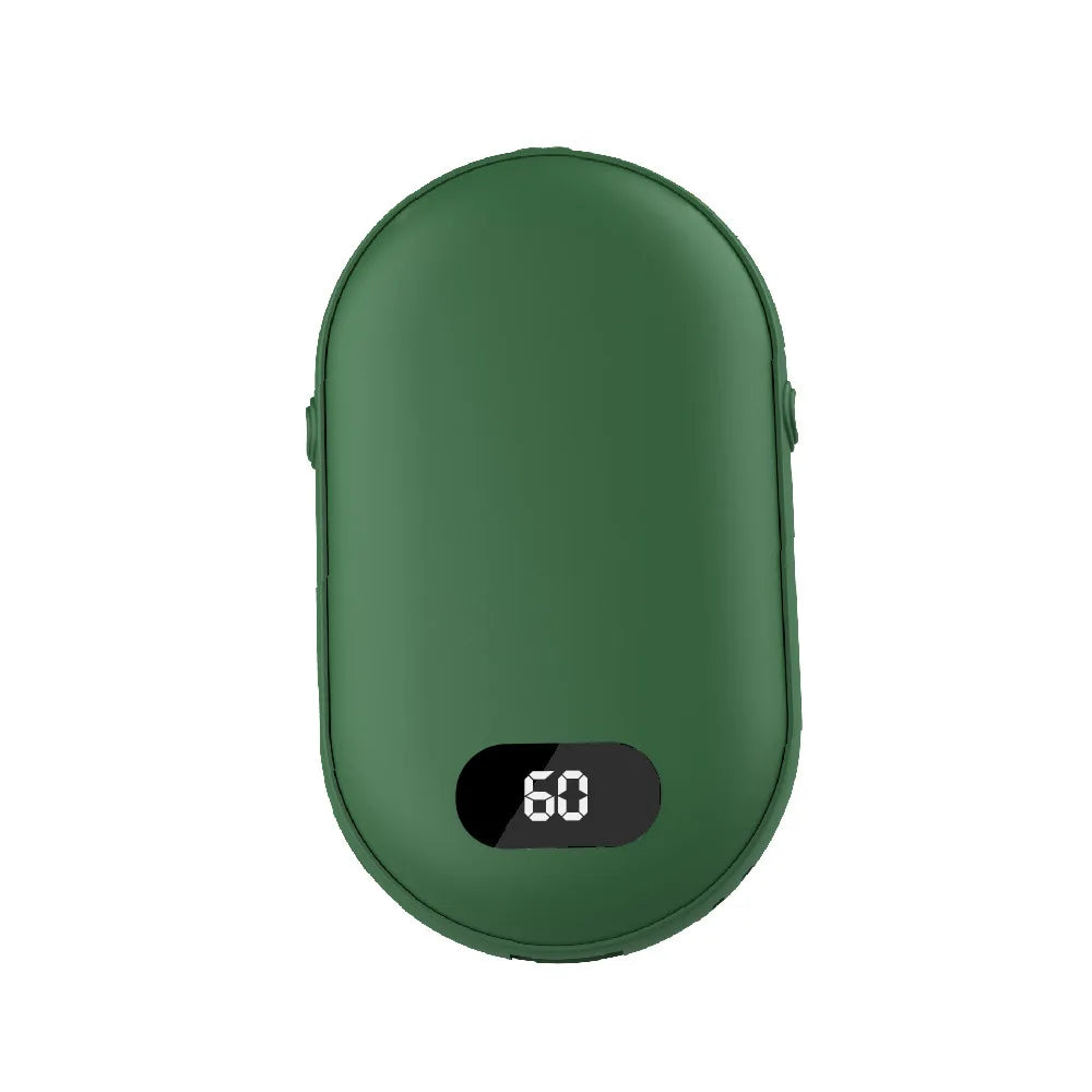 Winter Gadgets : 2-in-1 Rechargeable Hand Warmer & Power Bank - USB Pocket Heater in Green van Vandaliamo