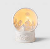 Christmas Village Snow Globe – Battery Operated Night Light
