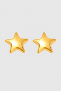 Sculpted Celestial Star Statement Stud Earrings - Fine Jewelry & Statement Chic