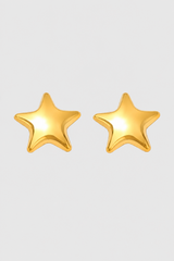 Sculpted Celestial Star Statement Stud Earrings - Fine Jewelry & Statement Chic