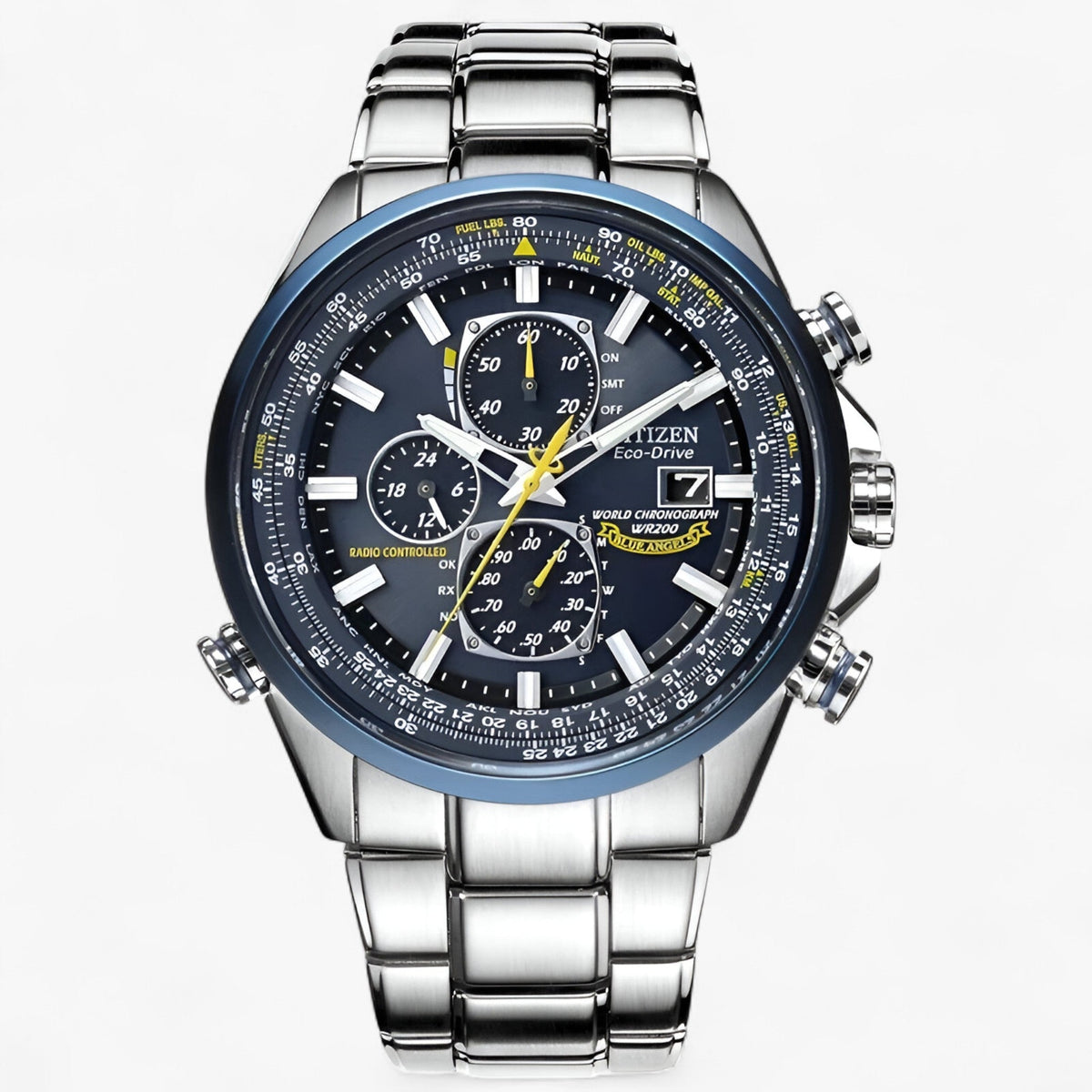 Watch : Men's Chronograph Watch MultiSteel 42mm – Steel Silver, Blue Dial in van Vanda Liamo