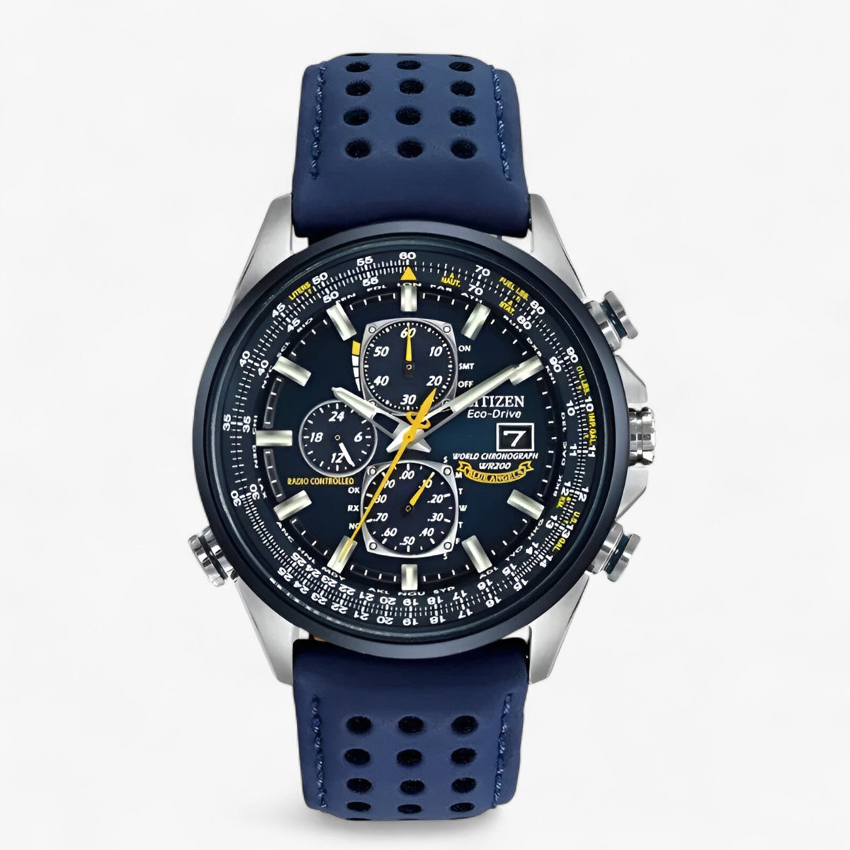 Watch : Men's Chronograph Watch MultiSteel 42mm – Steel Silver, Blue Dial in van Vanda Liamo