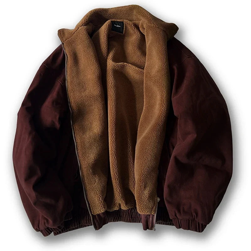 Men's Vintage Polar Fleece Jacket - Streetwear Style