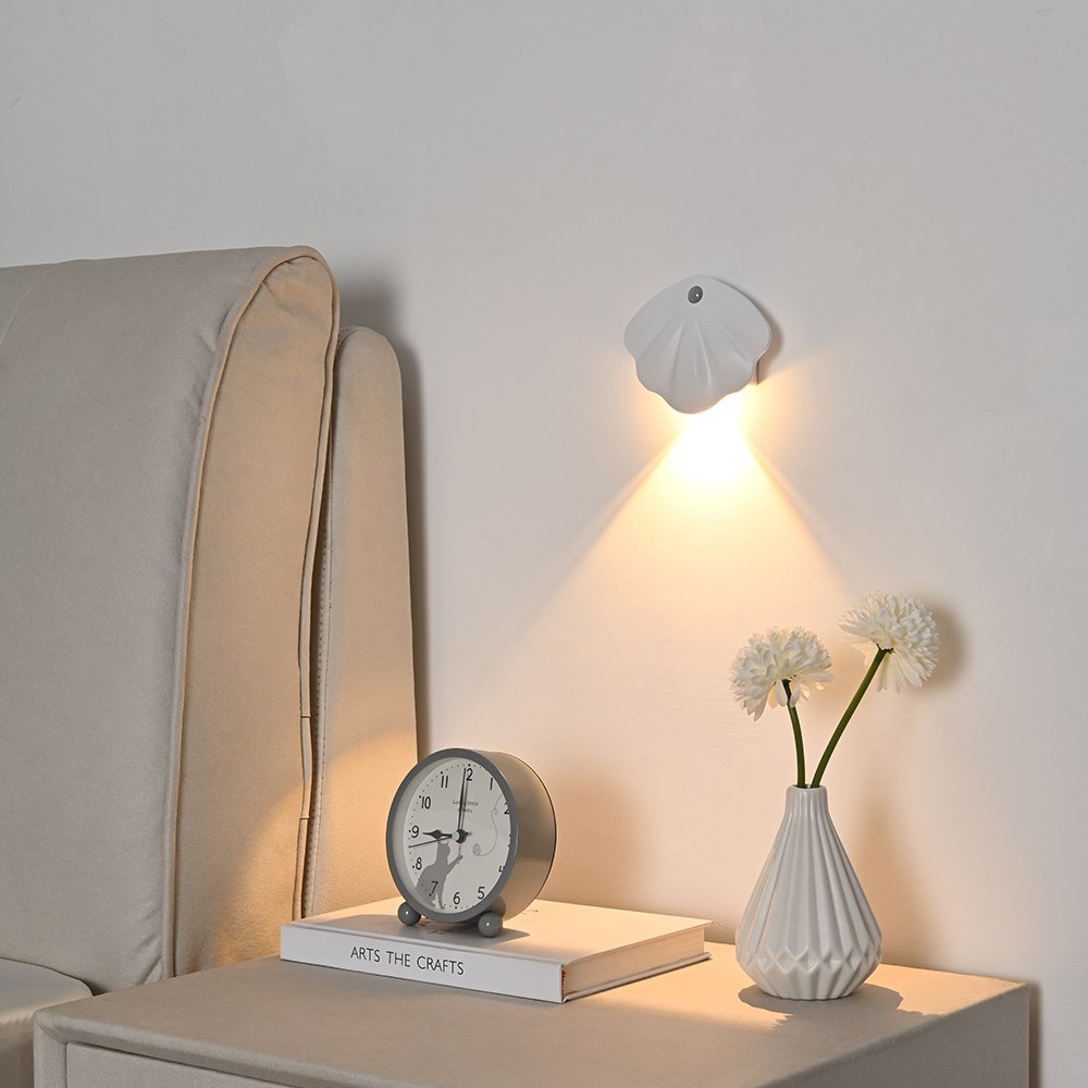 Motion Sensor Light – Shell Design, USB Rechargeable