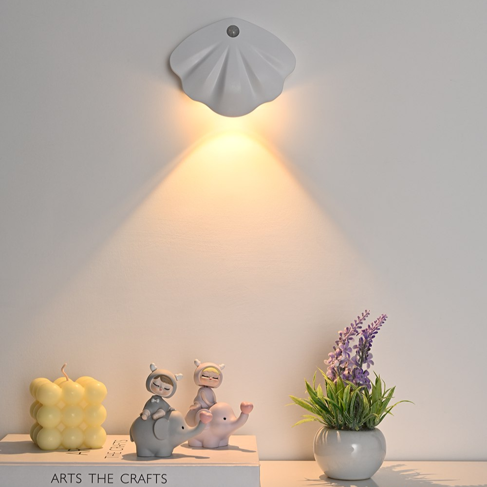 Motion Sensor Light – Shell Design, USB Rechargeable