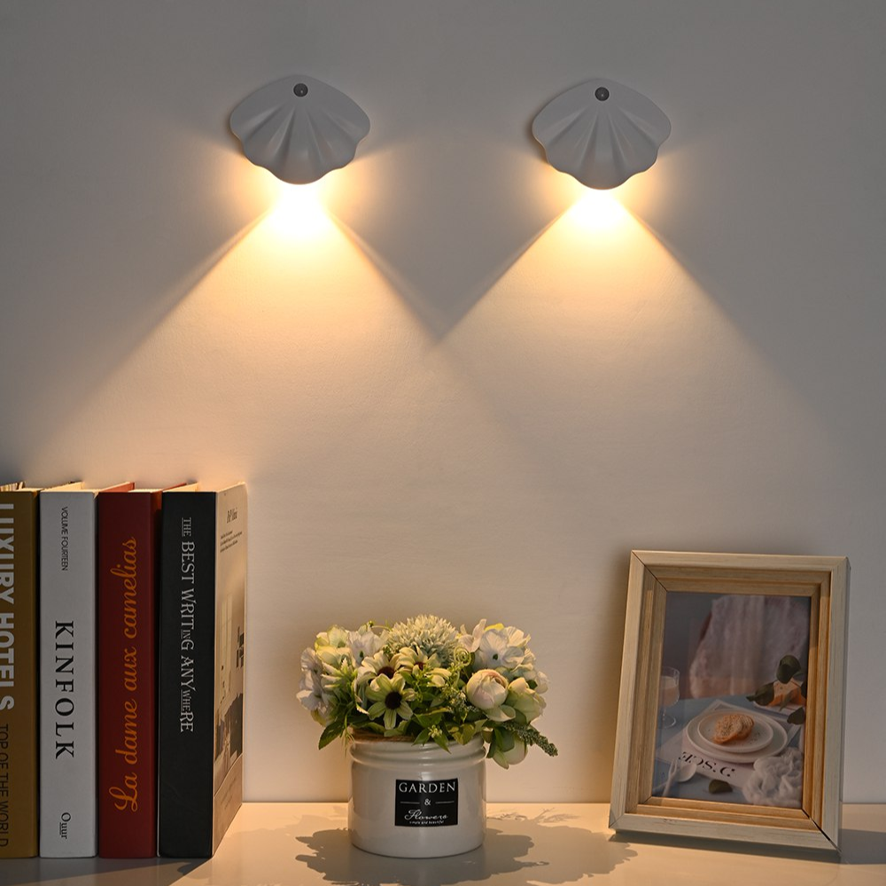 Motion Sensor Light – Shell Design, USB Rechargeable