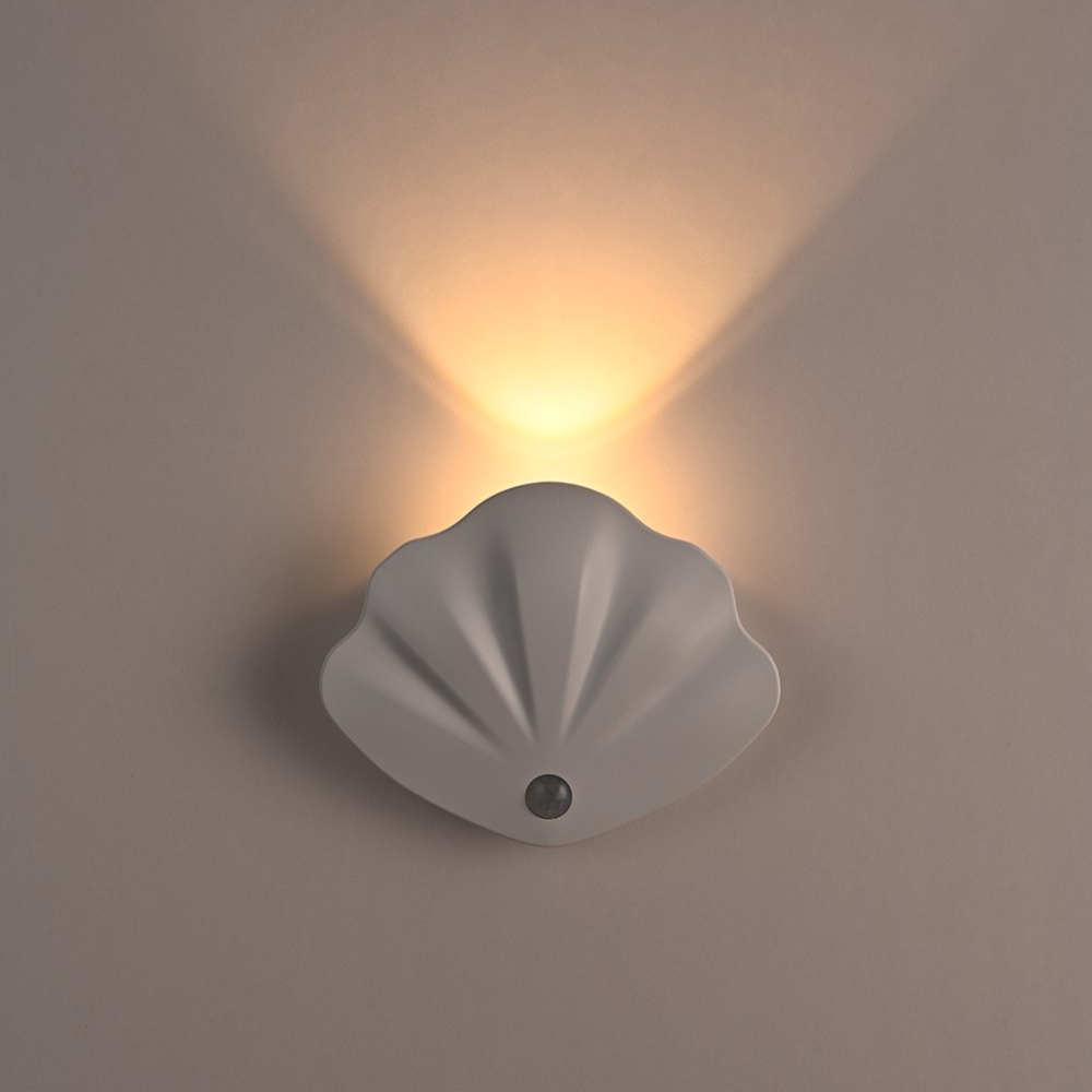 Motion Sensor Light – Shell Design, USB Rechargeable