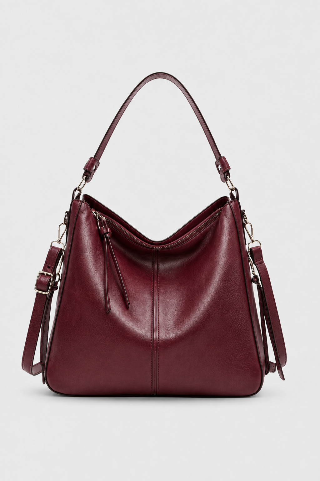 Handtas : Between Elegance & Convenience - The Everyday Bag that Can Do It All in Burgundy van Vandaliamo