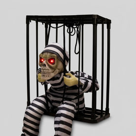 Home & Garden > Decor > Seasonal & Holiday Decorations : Skeleton Cage Decoration with Motion Sensor - Glowing Eyes and Sound in Default Title van Vandaliamo