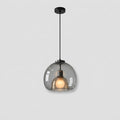 Smoke Glass Pendant Lamp - Hand-Blown Glass Design