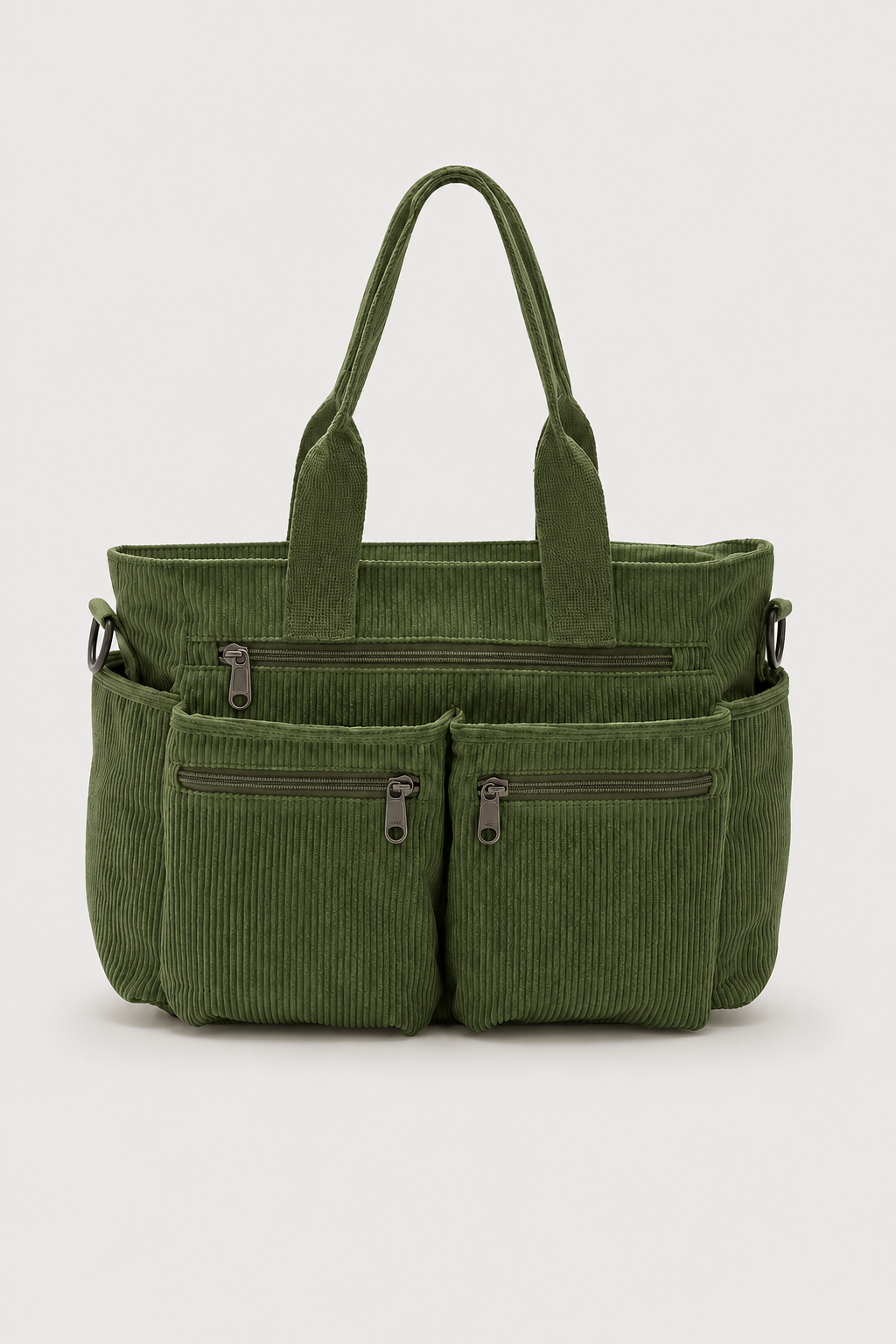 Soft-Ribbed Multi-Pocket Crossbody Bag – Spacious Everyday Utility Companion