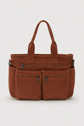Soft-Ribbed Multi-Pocket Crossbody Bag – Spacious Everyday Utility Companion
