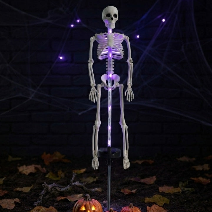 Solar Skeleton Garden Stake Light - LED Halloween Yard Decor