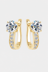 Sparkling Moissanite Huggie Drop Earrings – Evening Glamour & Everyday Sophistication