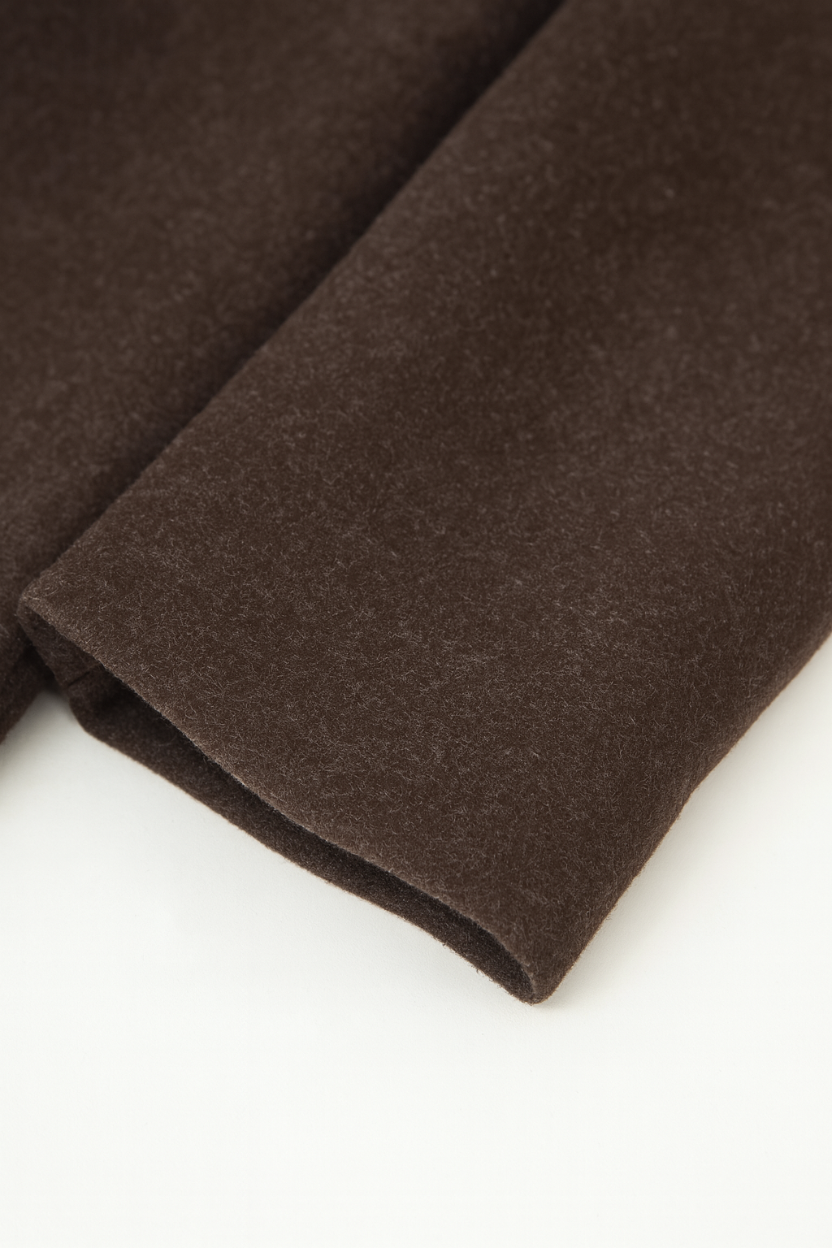Coat : Women's Long Brown Coat in van Vanda Liamo