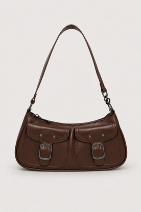 Schoudertas : Trendy shoulder bag with a luxurious look | Perfect for every day in Coffee van Vandaliamo