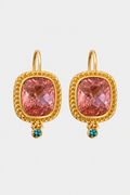 Vintage Twisted Rope Cushion Gem Drop Earrings – Heirloom Artistry & Radiant Polish