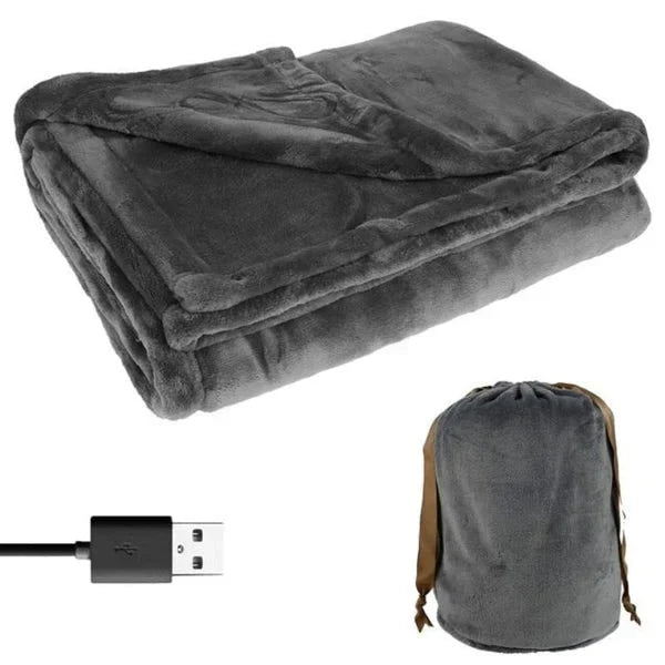 Home Decor : USB Heated Blanket with Sleeves - Wearable Warmth in Gray van Vandaliamo