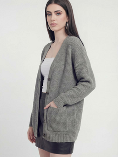 Women's Oversized Soft Knit Cardigan - Open Front for Everyday Comfort