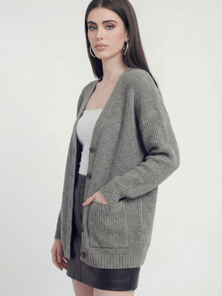Women's Oversized Soft Knit Cardigan - Open Front for Everyday Comfort