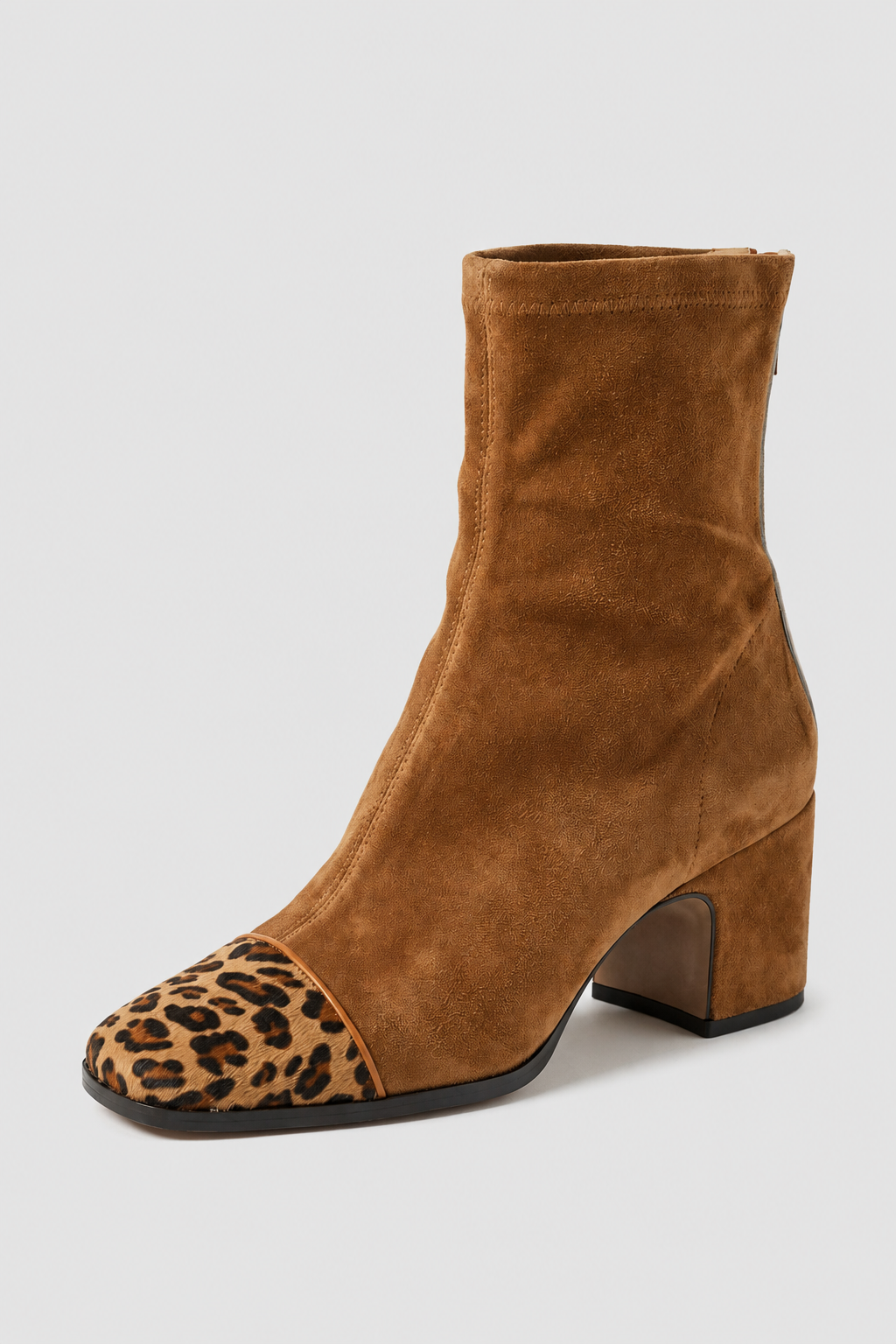 Vintage-inspirierte Damen Braune Stiefel mit Mittelhohem Schaft