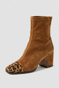 Vintage-inspirierte Damen Braune Stiefel mit Mittelhohem Schaft