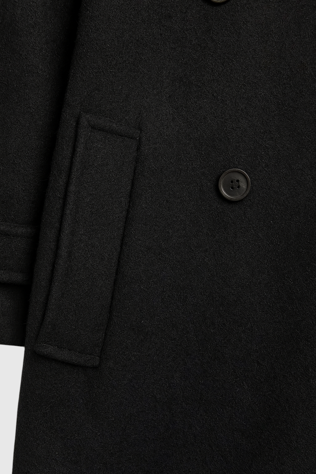 Coat : Women's Black Long Belted Trench Coat - Classic Fit, Warm Wool Blend in van Vanda Liamo