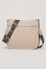 Wide-Strap Crossbody Bag – Bold Patterned Shoulder Strap & Spacious Utility