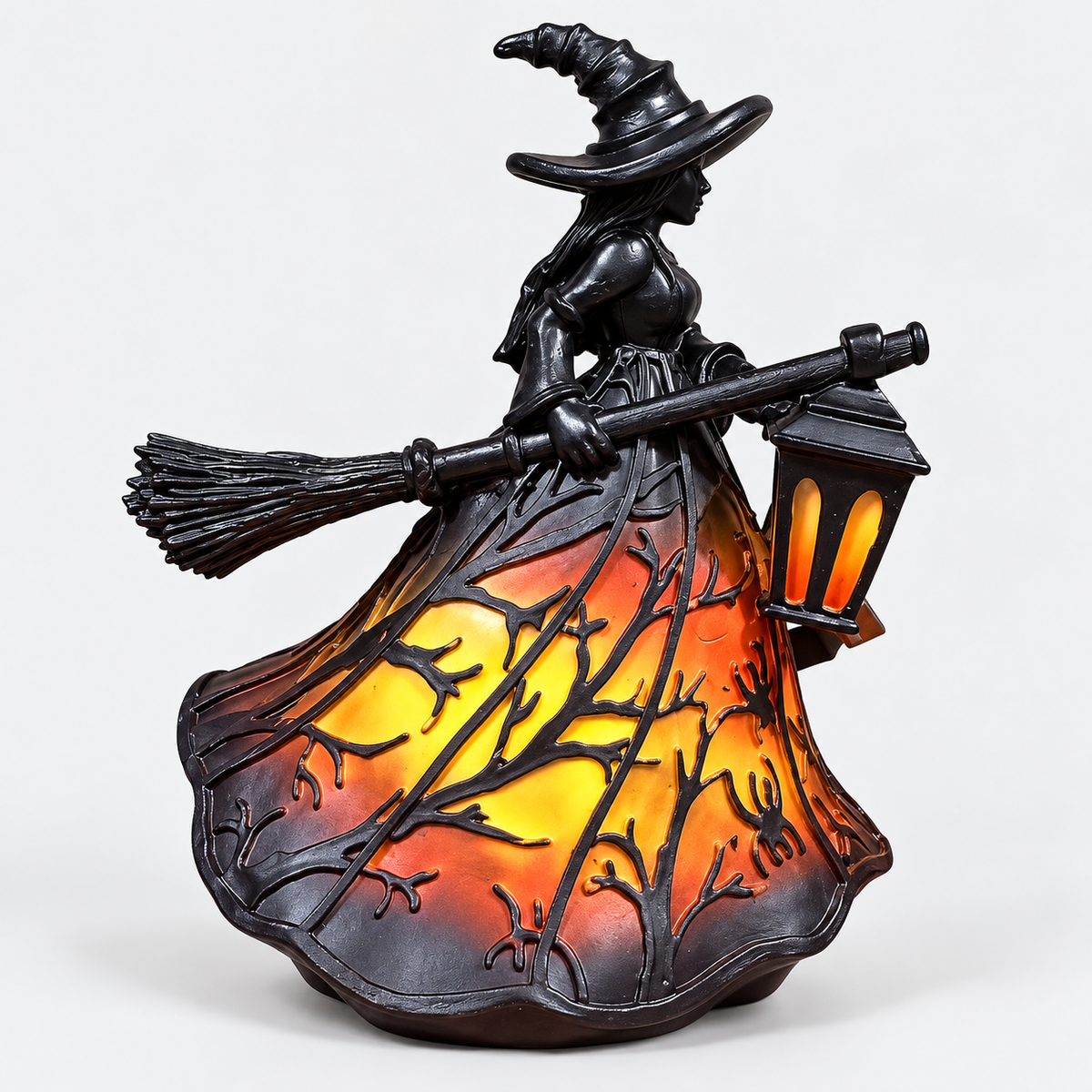 halloween decor : Witch-Shaped LED Halloween Accent Lamp in Black van Vandaliamo
