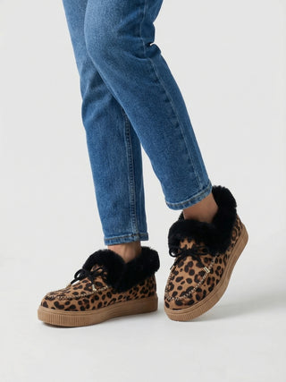 Women's Leopard Print Winter Boots
