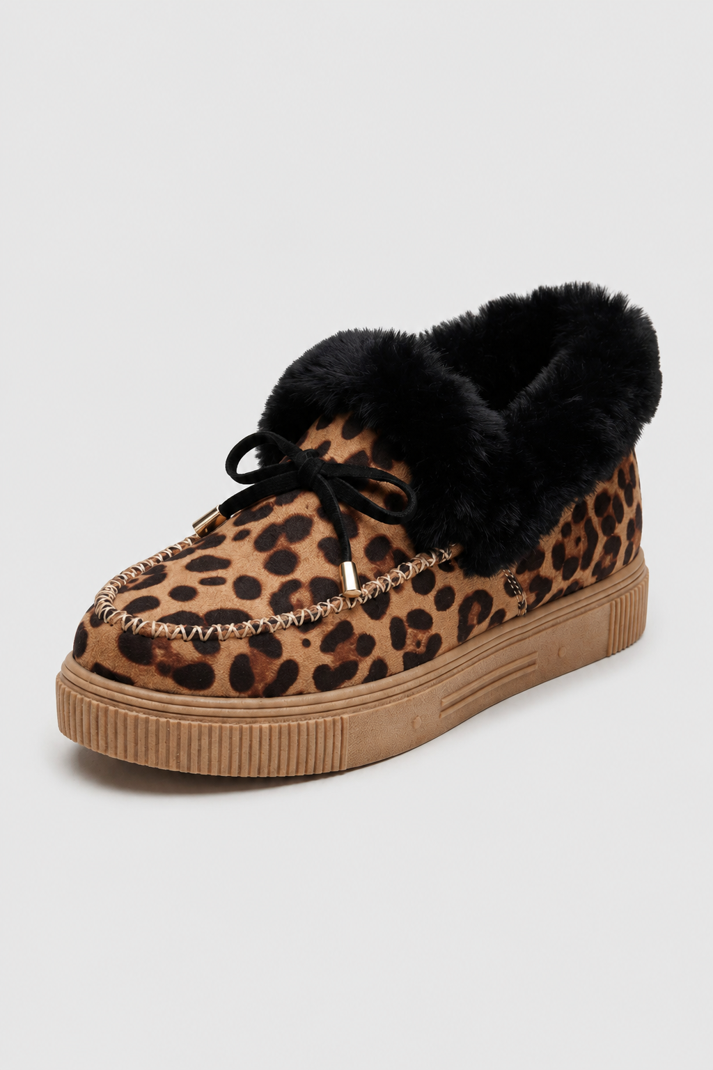 Damen Winterstiefel mit Leopardenmuster